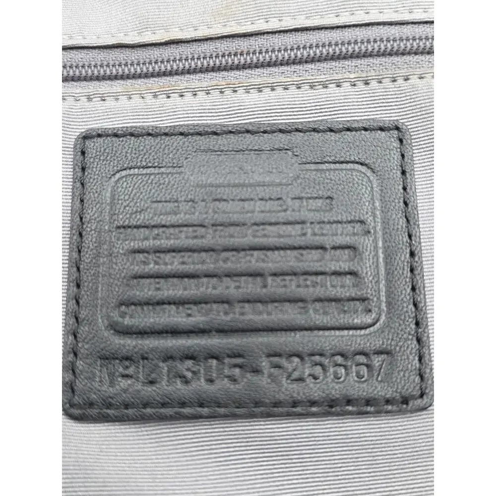 Coach Peyton Black Crossgrain Leather Zip Top Tote Shoulder Bag F23667